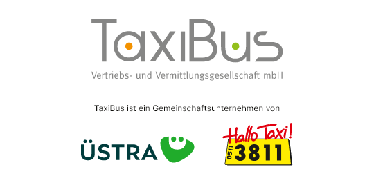 Logo - TaxiBus und der Gemeinschaftsunternehmen Üstra und Hallo Taxi 3811